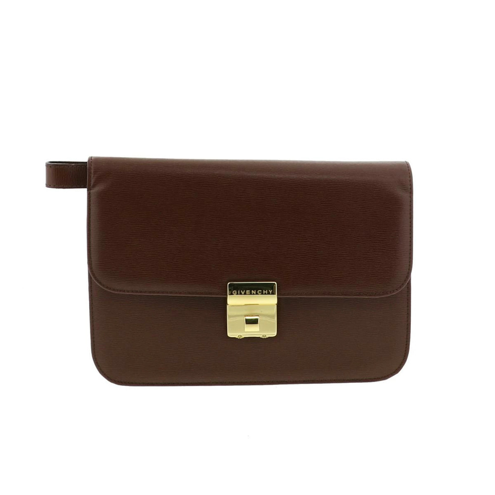 GIVENCHY Clutch Bag Shoulder Brown